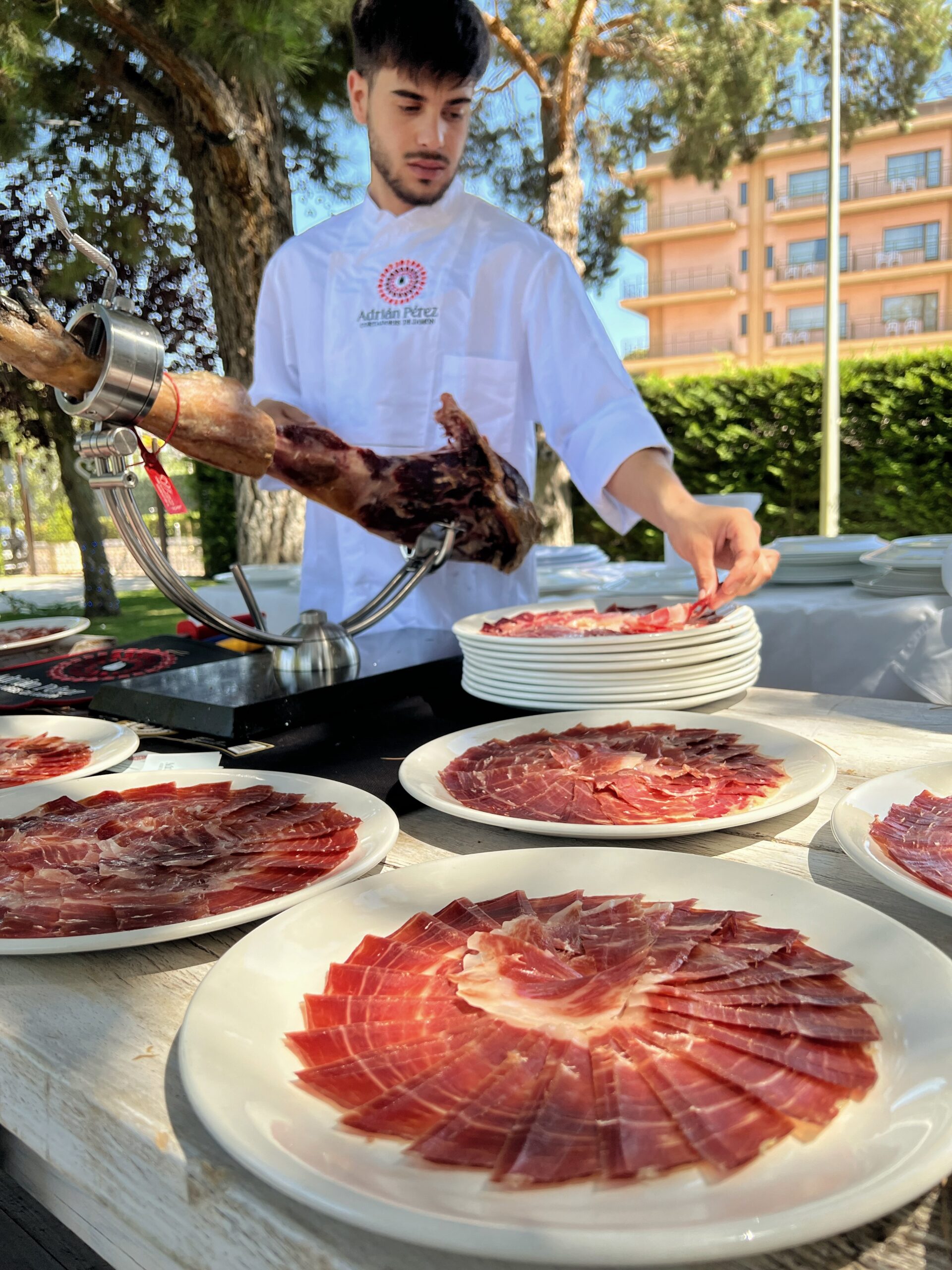 cortador de jamón para eventos